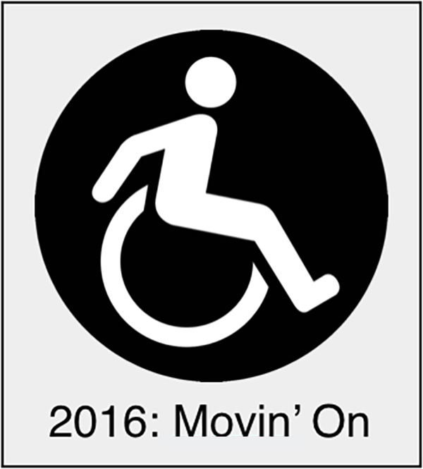Active ISA – 2016 Movin' On – dynamic forward-leaning wheelchair user symbol