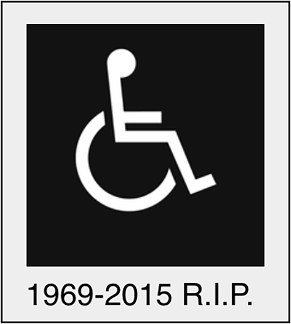 Original ISA – 1969 to 2015 R.I.P. – static passive wheelchair figure