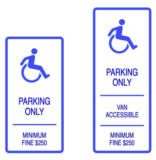 Active ISA parking sign drawing – white version